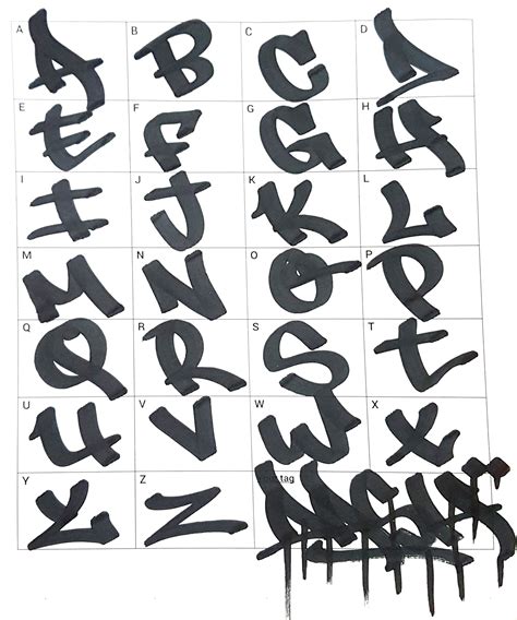 letters in graffiti style.